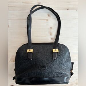Vintage Dooney & Bourke, All Weather Black Pebble Leather Bag, Made in USA